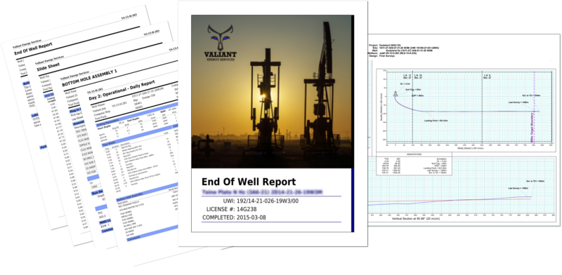 Valiant Energy End Of Well Reports
